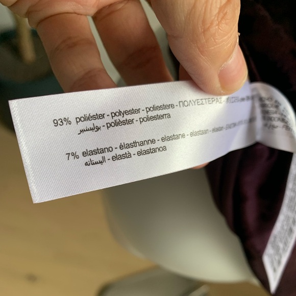 ZARA Burgundy Velvet Halter Mini Dress XS NWT - Picture 6 of 6